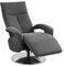 CAVADORE TV-Sessel Tirol / Fernsehsessel mit manuell verstellbarer Relaxfunktion / 74 x 112 x 82 / Strukturstoff: Grau