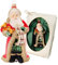 Krebs Glas Lauscha - Weihnachtsdekoration/Christbaumschmuck aus Glas - Weihnachtsmann als Anhänger - Motiv: mit Bär - Größe: ca. 15 cm - Made in Germany