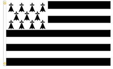 Stormflag Drapeau de la Bretagne 90x150cm Drapeau Breton 3x5ft en polyester 90g avec œillets et Double couture