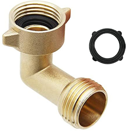 for FACULX Garden Hose Connector 90 Degree Brass Garden Hose Elbow Solid Brass Adapter with Pressure Washers