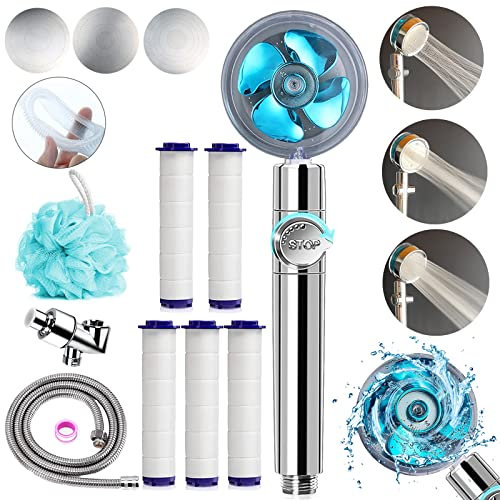 Pommeau de douche hydrojet haute pression turbocompressé avec ventilateur turbo