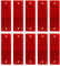 Reflector de Seguridad Remolque, Catadioptrico Rectangulares, Reflectore de Adhesivo, Reflectores Coche, Reflector de Remolque, para Caravanas, Remolques, Barcos, Motocicletas, 10 Pieza, Rojo