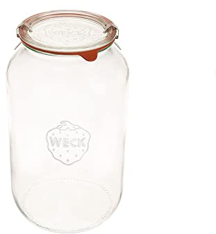 Weck Jars 776 300 ml Weithalsgefäß | Großes Glasgefäß zur Aufbewahrung von Lebensmitteln, Zucker, Mehl | Sichere Aufbewahrung Ihrer Lebensmittel mit luftdichtem Verschluss und Deckel | Made in