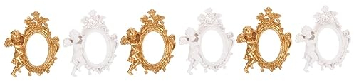 Warmhm 6 STK Engel Bilderrahmen Silikonformen Mini Bürodekoration Tischdekoration Desktop-Fotorahmen Schmuck-Display-Rahmen Probe schmücken Kunstwerk Schimmel Liebhaber Ausstellungsstand