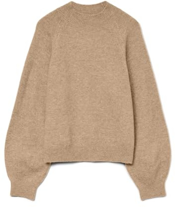 VERO MODA Damen Vmleaf Ls High Neck Pullover Ent Strickpullover (0er Pack)