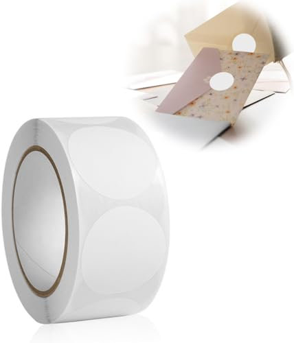 1 Rolle 500 Aufkleber Runde Aufkleber 25mm Farbcodierte Etiketten Rolle Klebeband Dots Weiß