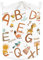 Clastyle 45L Boho Buchstabe Tiere Junge Mädchen Wäschekorb Fuchs Löwe Elefant Rund Spielzeug Kleidung Aufbewahrungskorb für Kinderzimmer, 36x45 cm