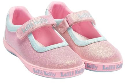 Lelli Kelly LK4148 (R0CE) Milly Rosa Glitzer Canvas Dolly Schuhe, Rosa Celeste, 23 EU