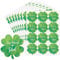 Tenare 240 Stickers Kleeblatt Glück Geschenkaufkleber Eine Portion Glück 5 cm Glücksbringer Sticker Vierblättrige Kleeblatt Aufkleber für Geschenk Prüfung Einladungskarte Familie Freunden Abschluss