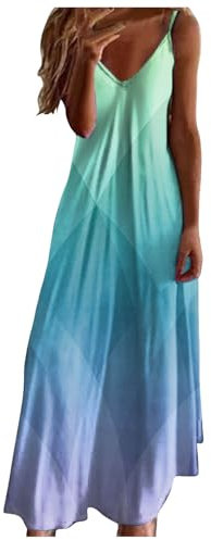 Robe Longue Femme Ete 2024 Coton et Lin Robe Sexy Bohème Pas Cher Sport Elegante Été Cool Élégant Officier Vintage Sexy Robe de Soirée Bohème L'été Casual Habillée Robes Robe Rose （ Bleu Clair, XL