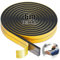 SWTYExt 6m Moosgummi Selbstklebend 12mm(B) x10mm(D) Dichtband Selbstklebend Schaumstoffstreifen Dichtung Selbstklebend Schaumstoffband Schwarz Moosgummi Dichtung für Fenster Tür Kochfelder