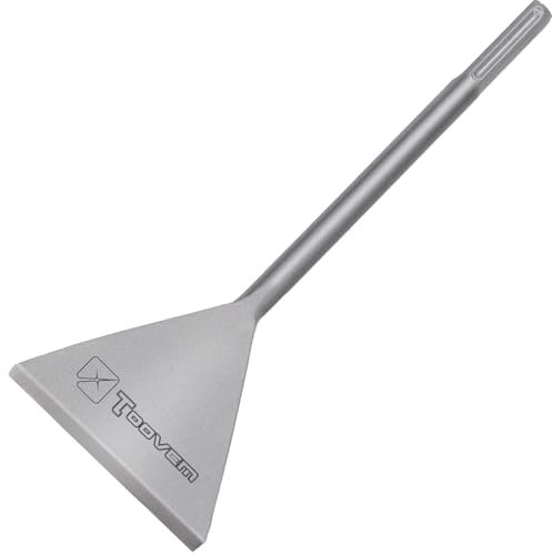 SDS Max Chisel, 6 Inch Wide Floor Scraper Tile Removal Scraping Chisel Bits, Steel Flat Shovel Bit Tool for Removing Floor, Concrete Mortar Thinset with SDS Max Shank Rotary Hammer Drills