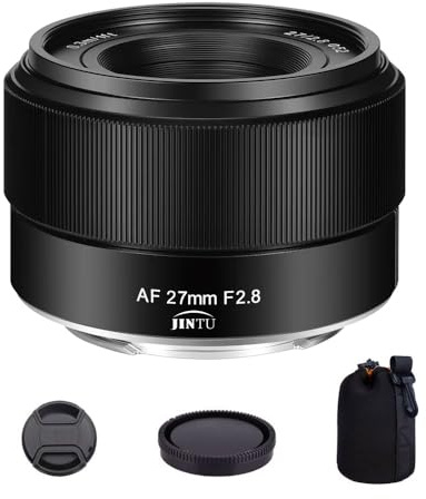 JINTU AF 27 mm F2.8 Objectif grand angle APS-C pour appareil photo Sony E-Mount sans miroir A7C a7III a7RIII a7SIII a7IV a7RIV a7RV a9 A1 FX3 ZVE1 a6000 a6100 a6400 a6500 a66000 ZV-E11 0
