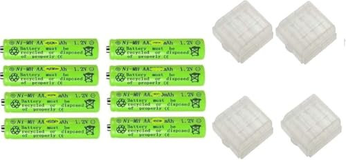 16X AA/Mignon/HR6/R6 Akkus 300mAh NI-mh Wiederaufladbar Rechargeable Akkus Solar Batterien 1,2 V + 4 Akkuboxen gratis