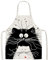 HJIAMA Küchenschürze, Leinen Schürzen Gastronomie, Katze Grill Schürze, Geschenkschürzen für Männer und Frauen, zum Grillen, Malen, Hausmannskost
