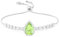 Linawe Peridot Armband Damen Armbänder Tennisarmband, Schmuck Silber Armkette Damen, Tennis Bracelet Women Jewelry, Edelstein Diamant Kristall Handkette Charm Armband Modeschmuck