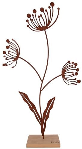 UNUS Aufsteller Silhouette Blume rost groß