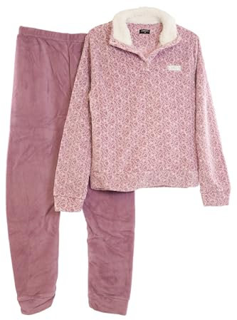 Viterbo Biancheria Pigiama Donna in Morbido Coral LWW00291 S - M - L - XL (Malva, M)