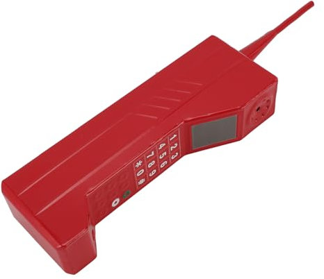 Vintage-Handy-Modell-Requisite, 80er-Jahre-Telefon, 90er-Jahre-Telefon-Ornament, Simulation Vintage-Telefon für Fotografie, Heimdekoration (Rot)