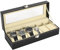 Dyaucwpo Porta Orologi a 6 Posti, Scatola Portaorologi, Scatola per Orologi in PU con Coperchio in Vetro, Scatola Porta Orologio, Scatola Portagioielli per Orologi Uomo e Donna, pIdea Regalo, Nero