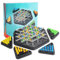 DOOCECIY Chain Triangle Chess Elastic Band Game, Triggle Geometric with Rubber Bands Board
