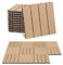 ISOISL 11er Set WPC Terrassenfliesen, 30x30cm Balkonfliesen Klickfliesen, WPC Fliesen für 1m², Bodenbelag mit Drainage und Klicksystem, Terrassendielen Wasserfest, für Balkon Terrasse, Teak