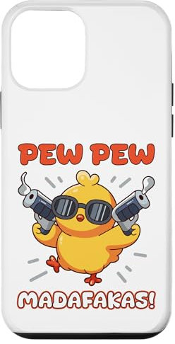 Pew-Pew Madafakas Funny Chick Meme Hilarious Animal Case for iPhone 12 mini