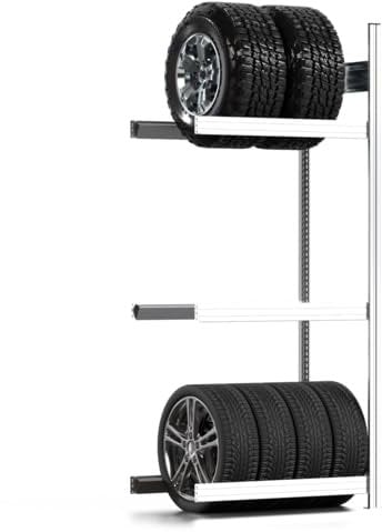 REGALWERK Räderregal mit Tiefenriegel - 250 kg - 2.000 x 875 x 500 mm (HxBxT) - 3 Ebenen - Anbauregal - Steckregal BERT