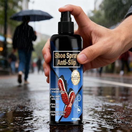Giwoatln Rutschschutz Spray Für Schuhe - 100ml Griff Verstärker Für Schuhe, Anti Rutsch Verstärker Für Schuhwerk Für Stiefel Basketball Golf Fußball Tennis Volleyball Baseball Camping