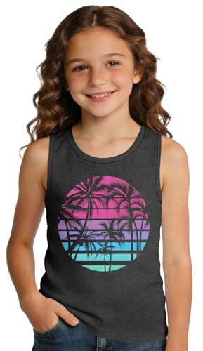 tiorhooe Hawaiian Vest Tops for Kids Sun Salt Sand Graphic Summer Tank Top