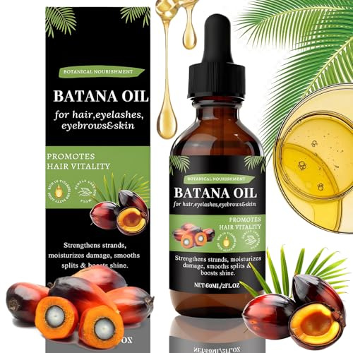 Lightweight Nourishing Hair Oil for Frizz Control & Shine - Strengthens Hair, Eyelashes & Eyebrows, 60ml Amber Glass Bottle with Dropper Cap, Moisturises Damaged, Smooths Split Ends, Golden