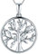 YL Lebensbaum Kette Damen-925 Sterling Silber Halskette mit 5A Zirkonia Stammbaum Anhänger Kette für Frauen Mädchen Mutter, Kettenlänge 45-48 CM
