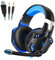 Maudpower G2000 Casque de gaming LED avec micro pour PC Bleu