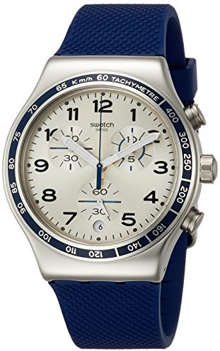 Swatch Homme Analogique Quartz Montre avec Bracelet en Silicone YVS439