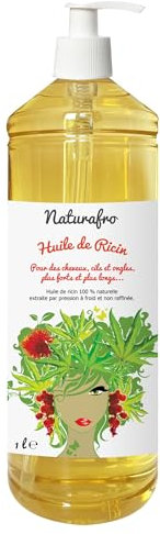 Olio di ricino per capelli, 1 litro, tappo a vite
