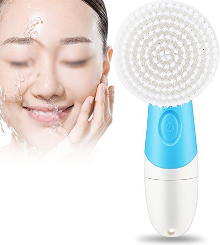 4 in 1 Gesichtsreinigungsbürste, Elektro Gesicht Tief Reinigung Werkzeug Peeling entfernen Mitesser loswerden Akne, Hautreinigende Peelingbürste mit 4 Bürstenköpfe