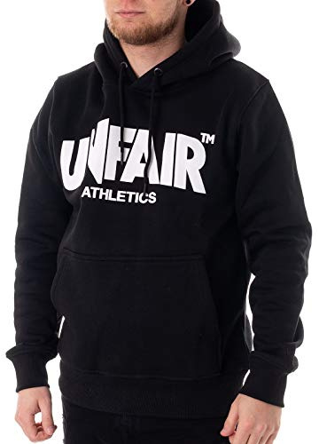 Unfair Athletics Herren Sweater Classic Label Hoodie UNFR18-075 Schwarz Black, Größe:S