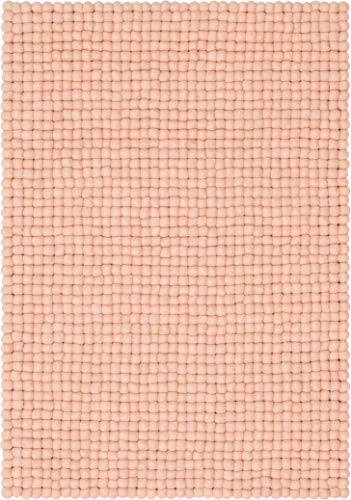 myfelt Merle Filzkugelteppich — 90x130cm, rechteckig — Rosa