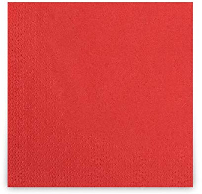 Cocktail-Servietten, 2-lagig, 24 x 24 cm, Inhalt 300 St., für jeden Anlass, jeweils abgestimmt auf Einrichtung und Dekoration, für Gastronomie und Zuhause, rot