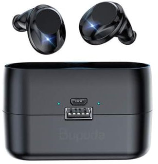 E&E Cuffie Wireless IPX7 Impermeabili Touch Control 8D TWS Cuffie Stereo Bluetooth 5.0 Cuffie Sportive Cuffie con Microfono