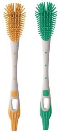 MAM Soft Brush Flaschenbürste für Babyflaschen, ergonomisch mit ultraweichen Borsten, 0+ Monate, Hellblau