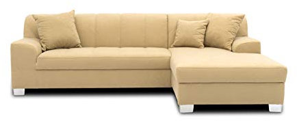 DOMO. collection Ecksofa Capri, Sofa in L-Form, Couch, Polsterecke, Eckcouch, Sofa-Garnitur 239 x 152 x 75 cm (BxTxH), beige