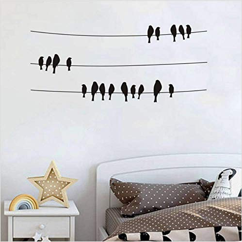 Wandaufkleber Für Wohnzimmer Wand Hintergrund Vogelschwarm Vinyl Wandtattoo Kunst Poster Home Decor 20X43Cm