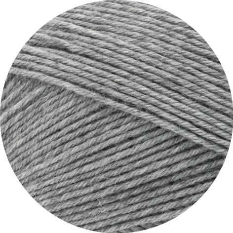 Lana Grossa MEILENWEIT 100g Merino Extrafine Uni 2404 - Hellgrau meliert