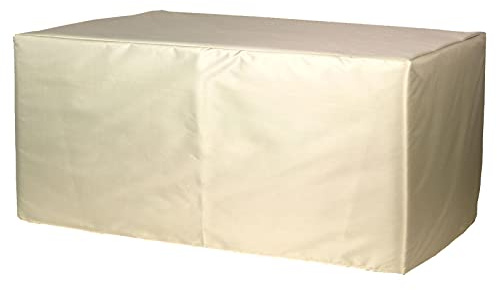 Gartenmöbel Abdeckung 250x250x90cm, Wasserdichtes Schutzhülle Für Garten, Abdeckhaube Schutzhülle Abdeckplane Beige, Rechteckige Winddichte Windabweisende Gartentischabdeckungen Aus Oxford-Stoff