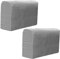 Faderr 2 Stück Polar-Fleece Sofa-Armlehnenschutz für Sessel, Sofas, rutschfeste Sessel, Premium-Armlehnenbezüge, dehnbar, Stuhl, Sofa, Couch, Armlehnenschutz, Stretch-Passform (hellgrau)