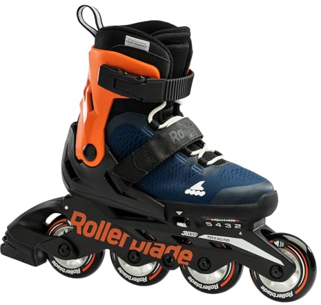 Rollerblade Microblade Inline-Skate, Blu Notte/Arancio, 21 EU