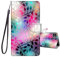 JRIANY for iPhone 12/12 Pro Case, PU Leather Wallet Case with Cute Pattern [Card Holder] [Kickstand], iPhone 12 Pro Flip Case, Shockproof Cover Compatible with Apple iPhone 12/12 Pro, Leaves H
