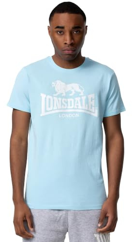 Lonsdale ST. ERNEY Herren-T-Shirt, Kurzarm-T-Shirt mit Rundhalsausschnitt | 100% weiche gekämmte Baumwolle, markantes Logo auf der Brust, atmungsaktiv & bequem für den Alltag, Training & Freizeit