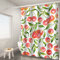 Rideau de douche anti-moisissure - 90 x 180 cm - Lavable - Motif cerise - Rouge - Avec faible rideau de douche